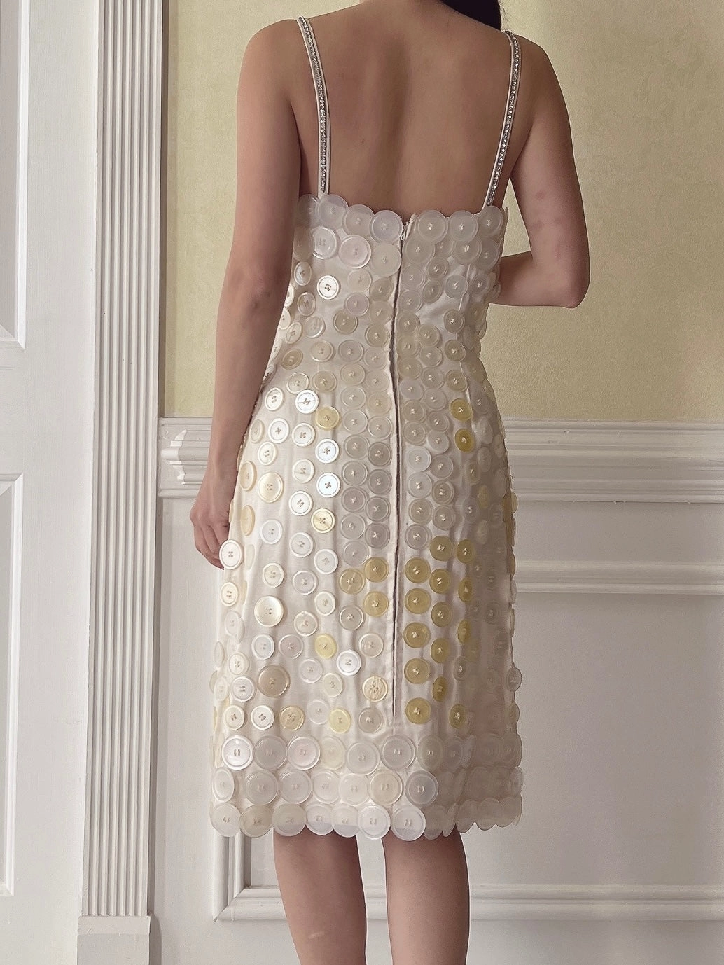 1950s/60s Button Linen Dress - XS