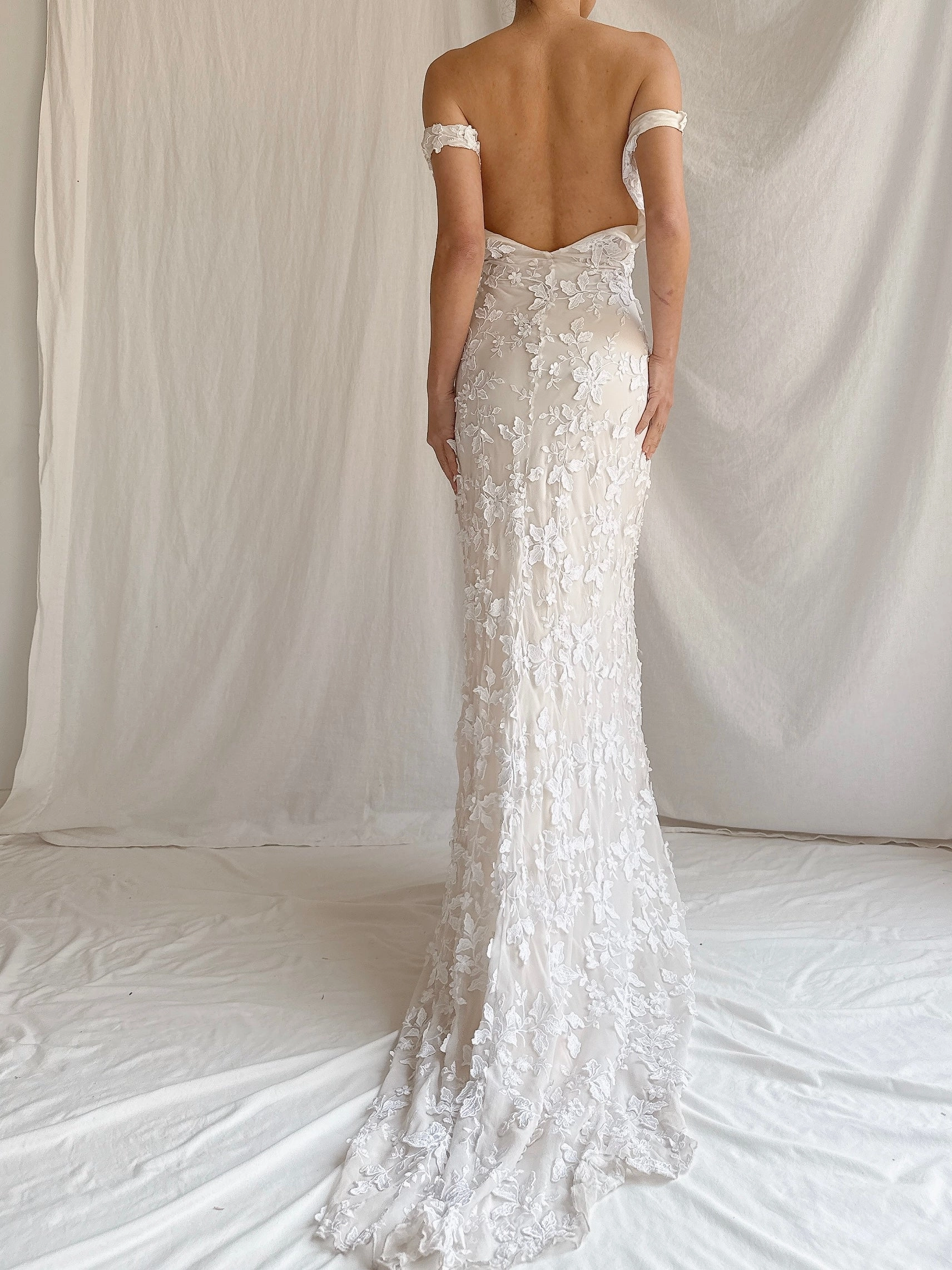 1990s Silk Bias Cut 3D Gown - M-L
