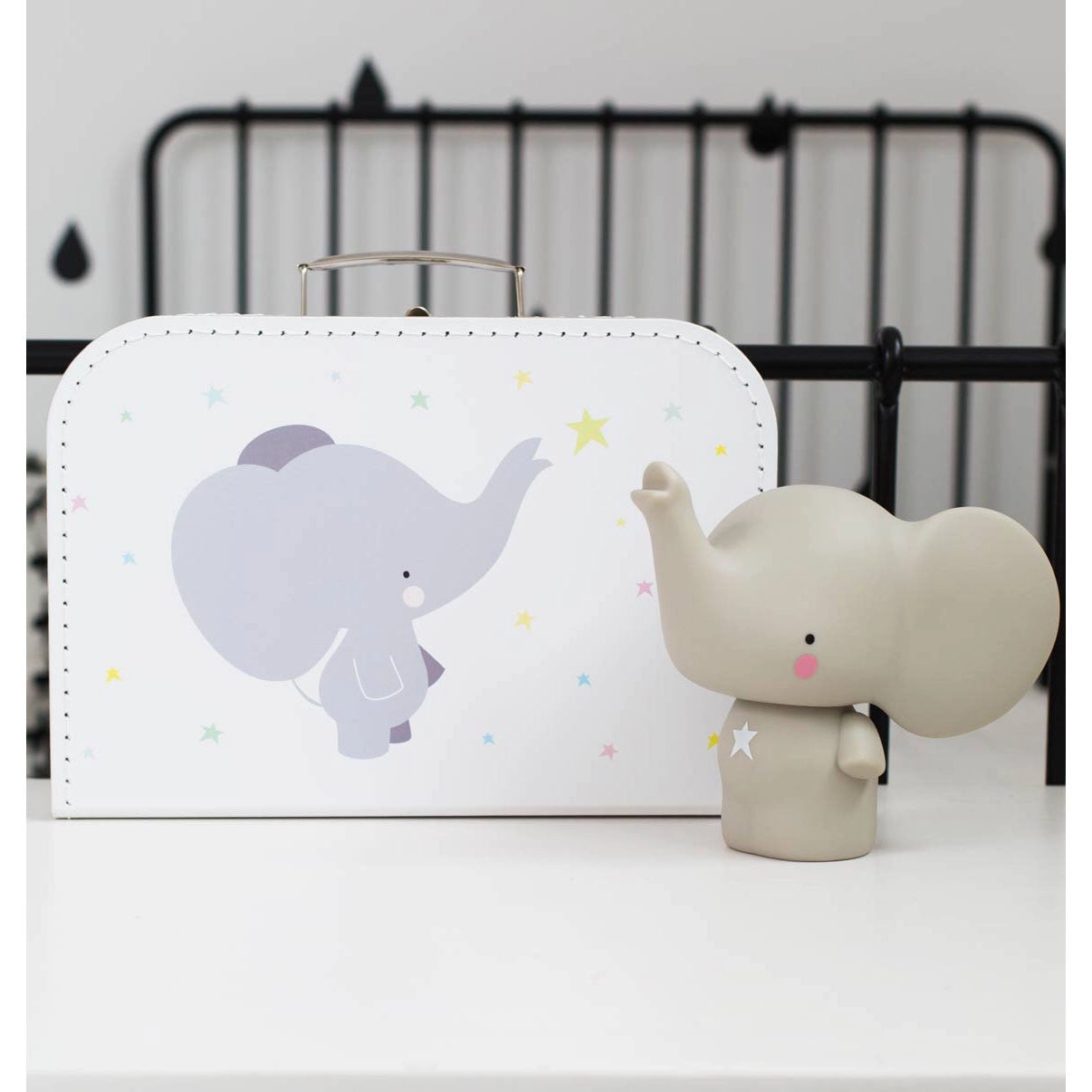 A Little Lovely Company Money Box Grey Elephant
