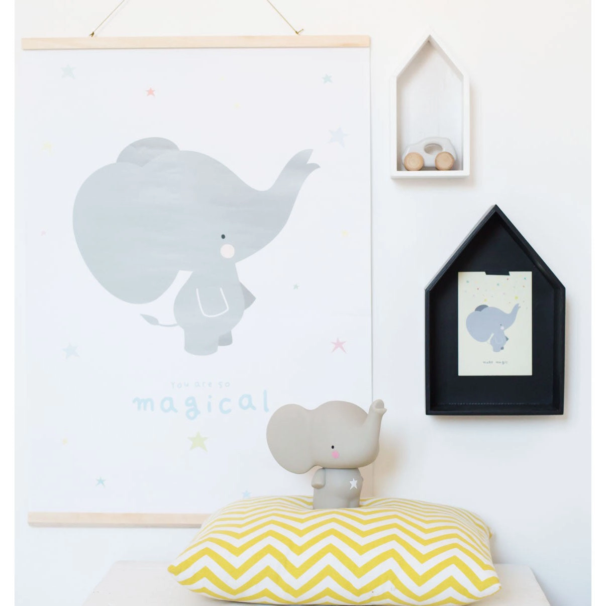 A Little Lovely Company Money Box Grey Elephant