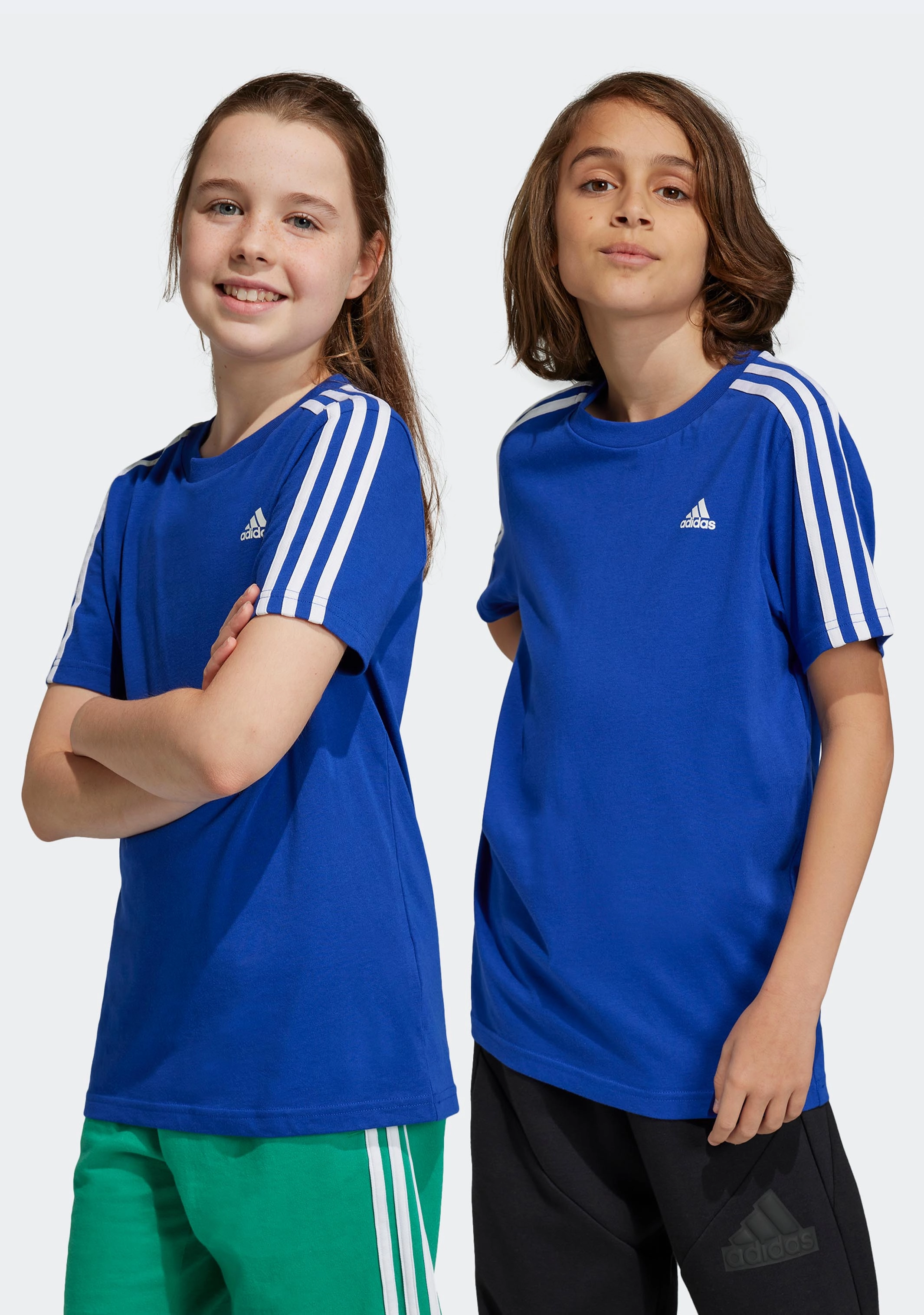 Adidas Kids’ Essentials 3-Stripes Cotton Tee