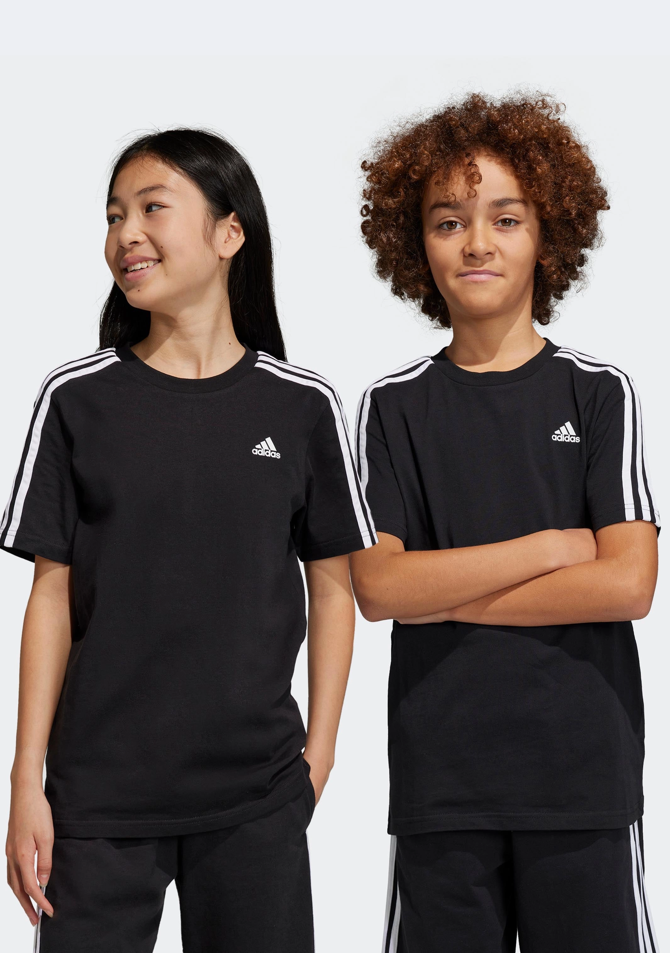 Adidas Kids’ Essentials 3-Stripes Cotton Tee