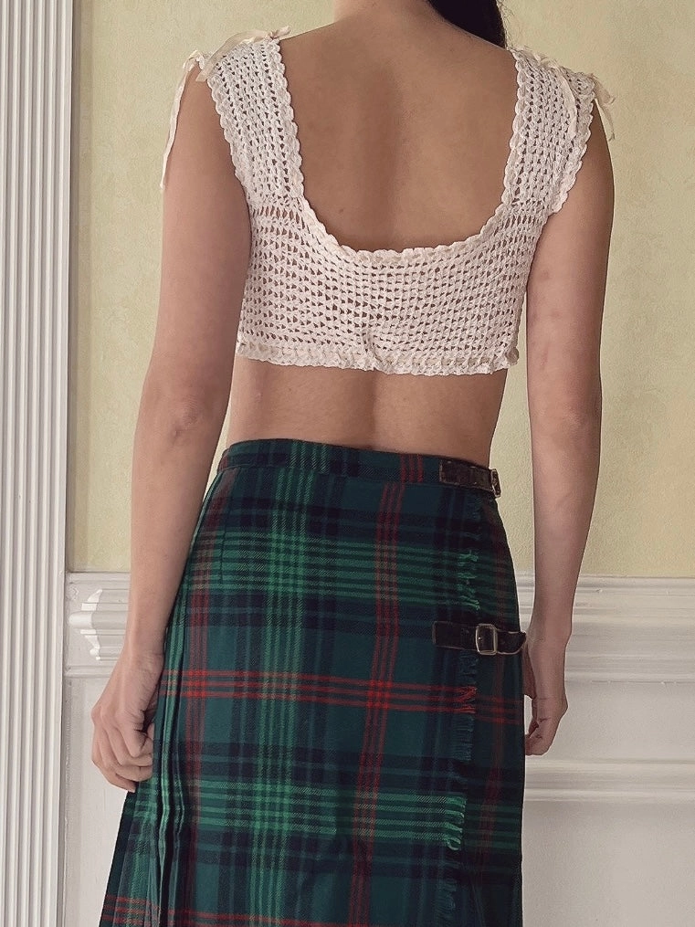 Antique Crochet Knit Top - XS