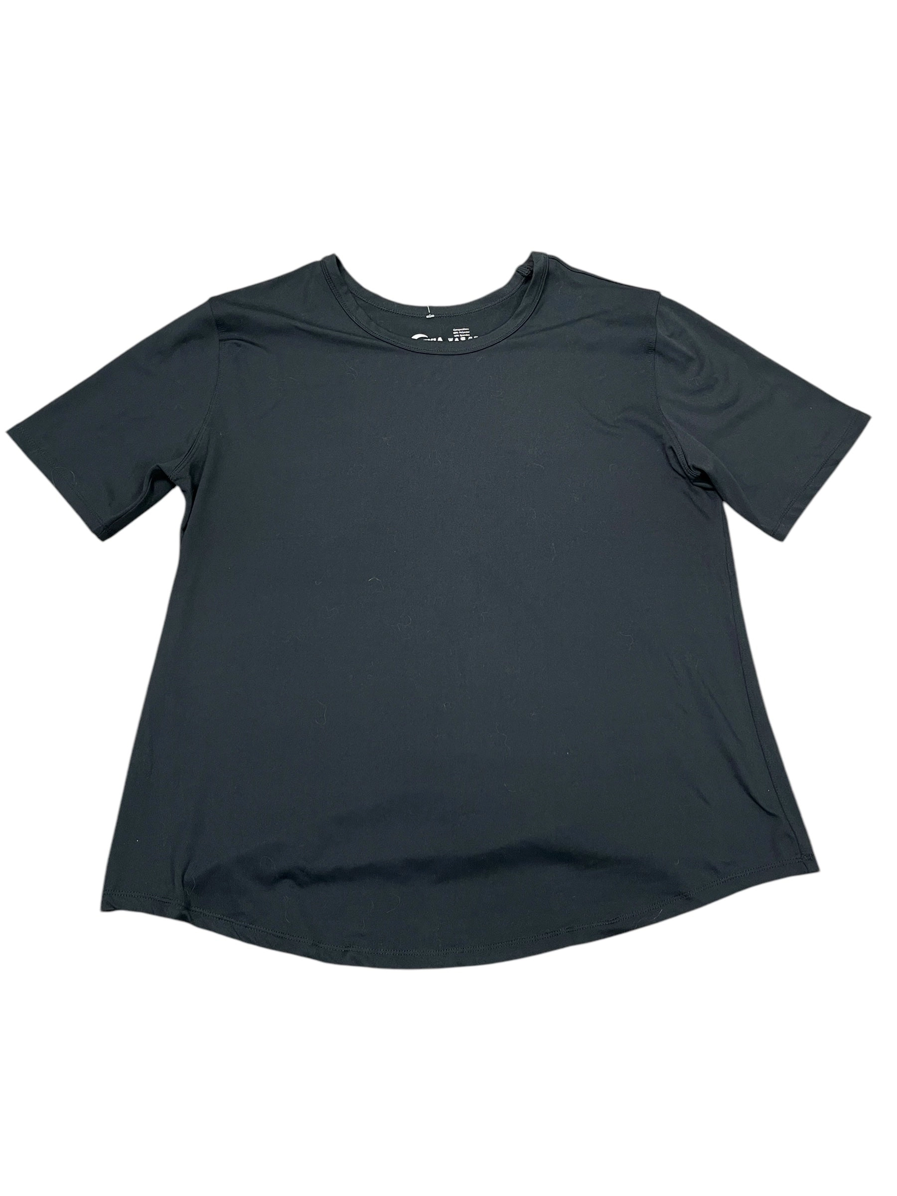 Athletic Top Ss By Zyia In Black, Size:Xxl