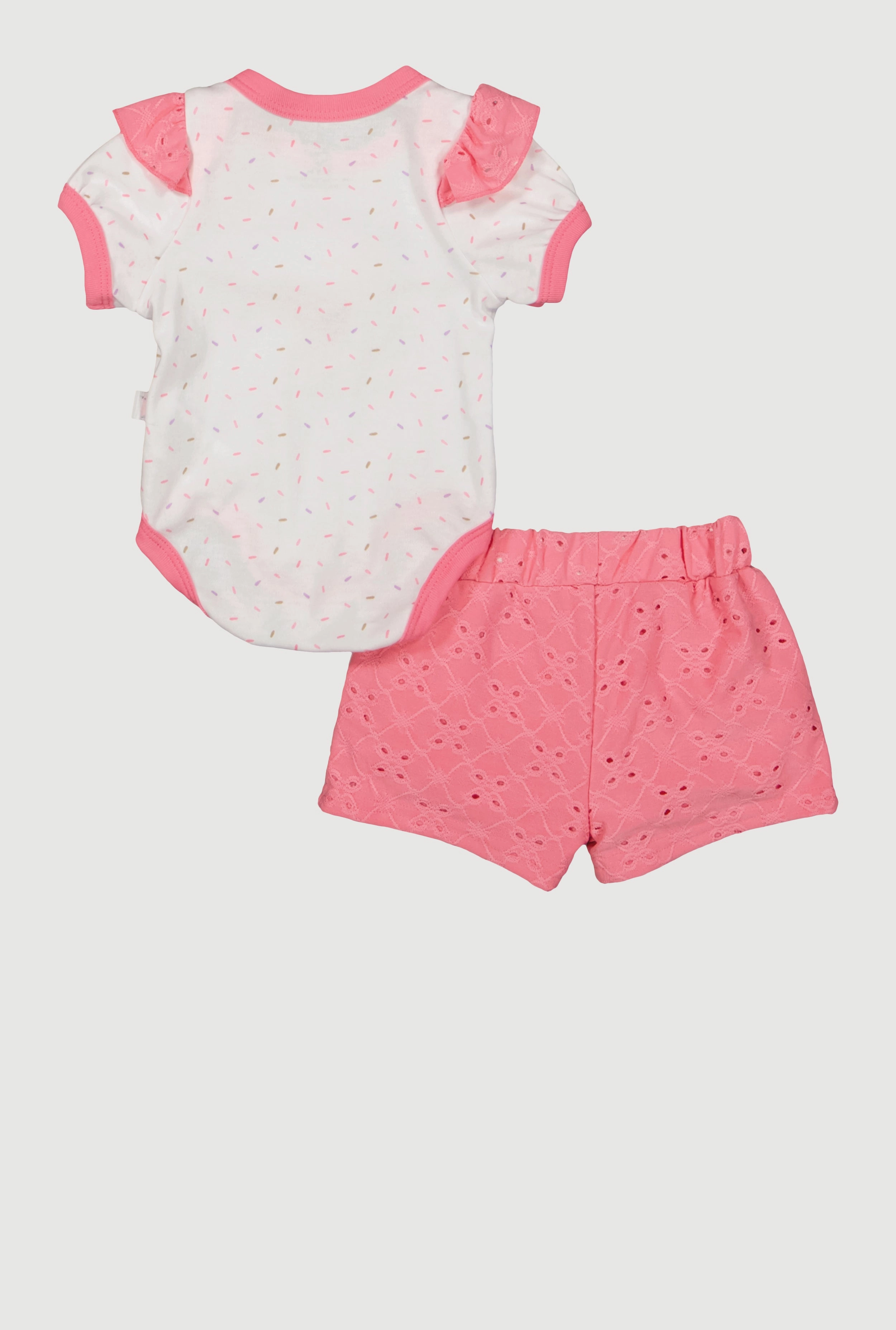 Baby Girls 0-9M Im Very Sweet Bodysuit and Shorts Set