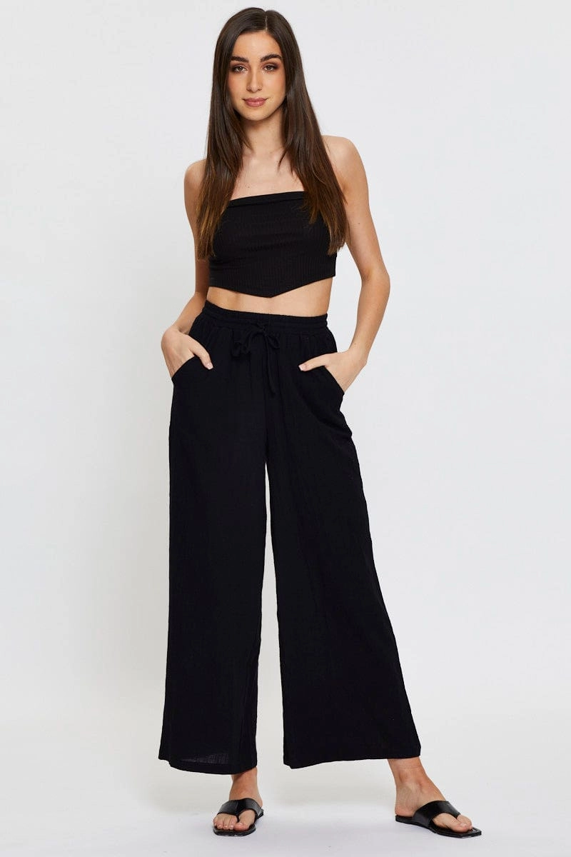Black Bandeau Top Sleeveless