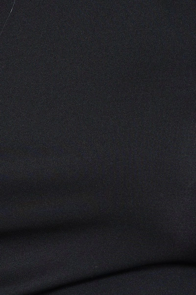 Black Basic Top Halter Neck