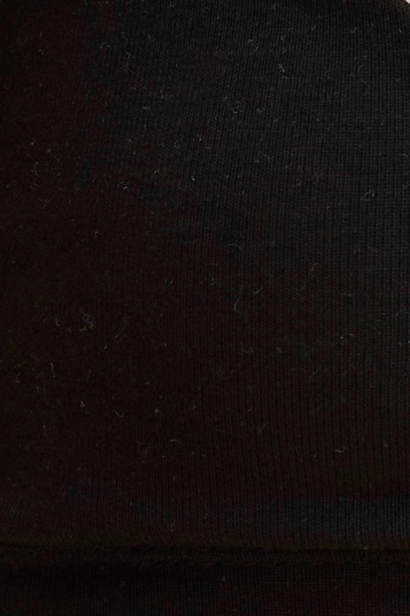Black Cotton Bralette Cotton Stretch Scoop Neck