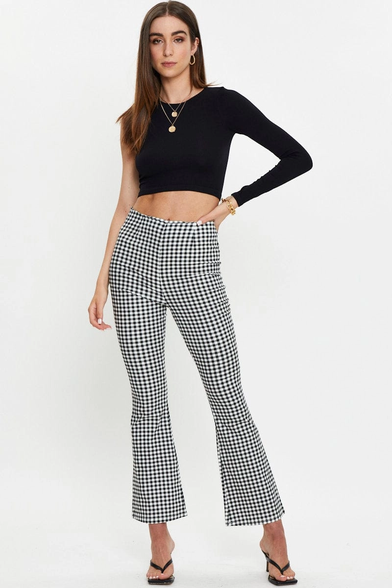 Black Seamless One Shoulder Basic Top