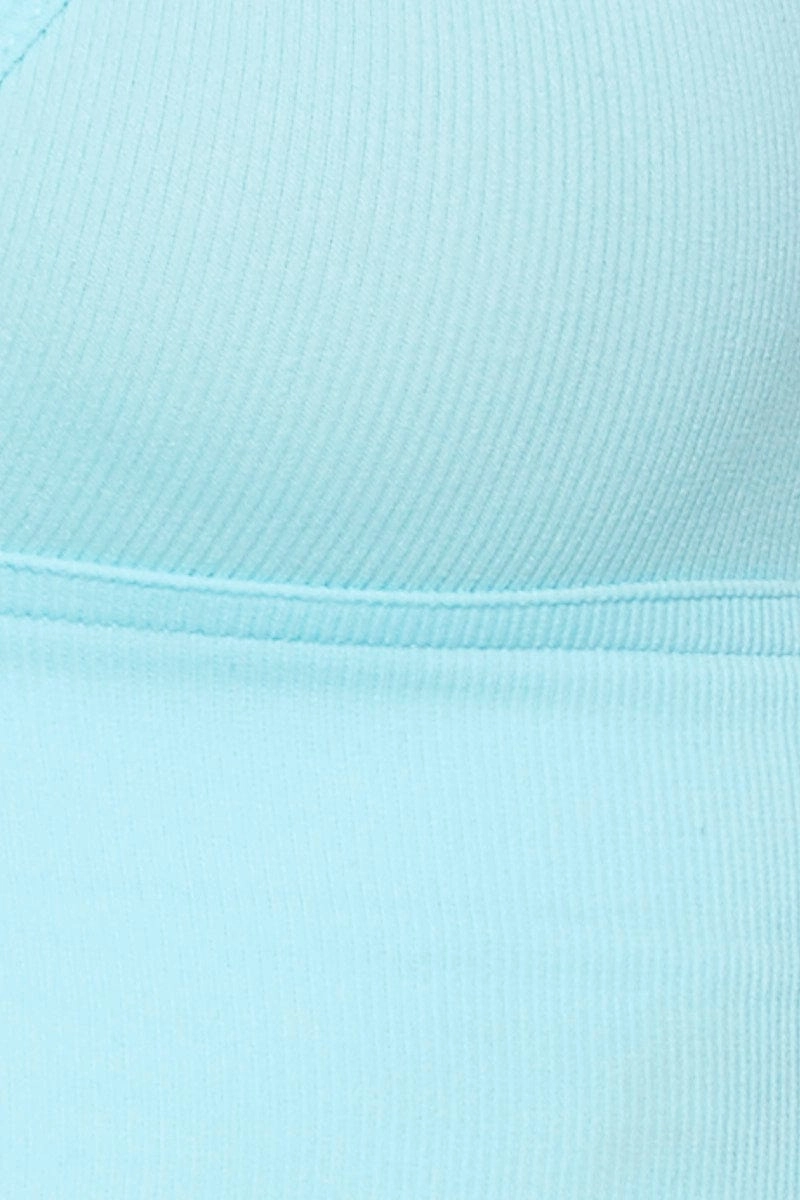 Blue Bralette Top Seamless
