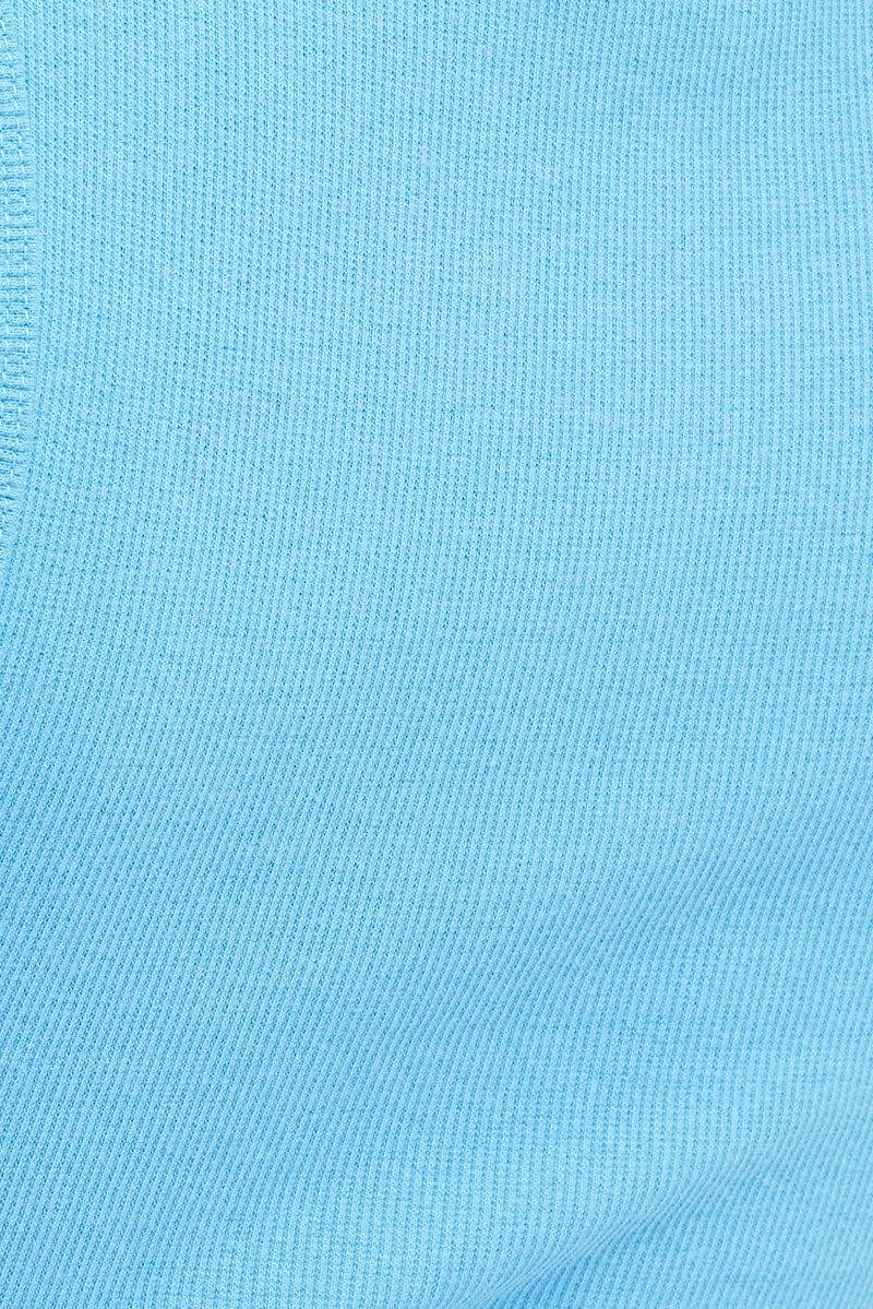 Blue Dress Sleeveless Scoop Neck