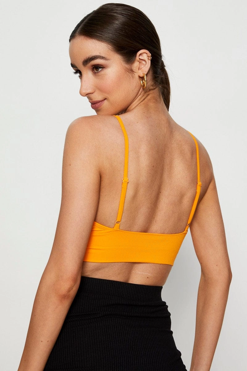 Brown Bralette Top Seamless