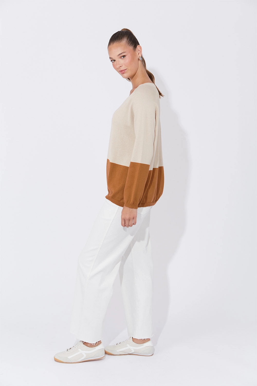 Casablanca Block Knit in Sand