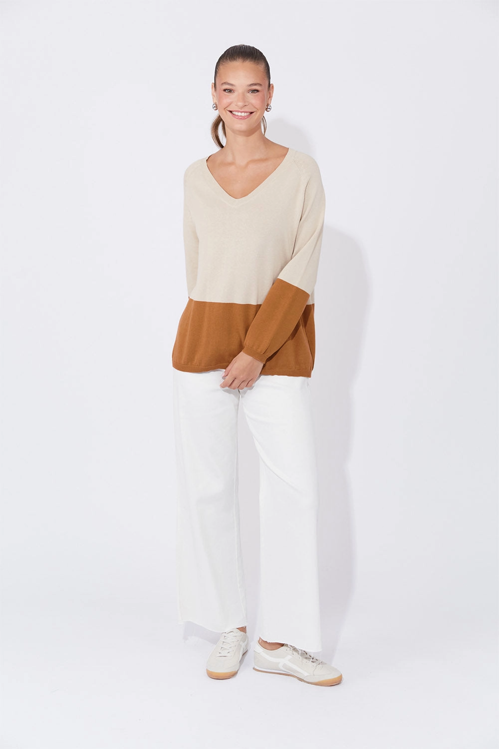 Casablanca Block Knit in Sand