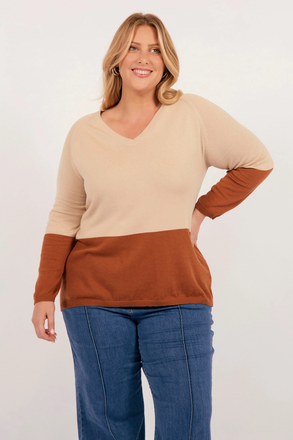 Casablanca Block Knit in Sand