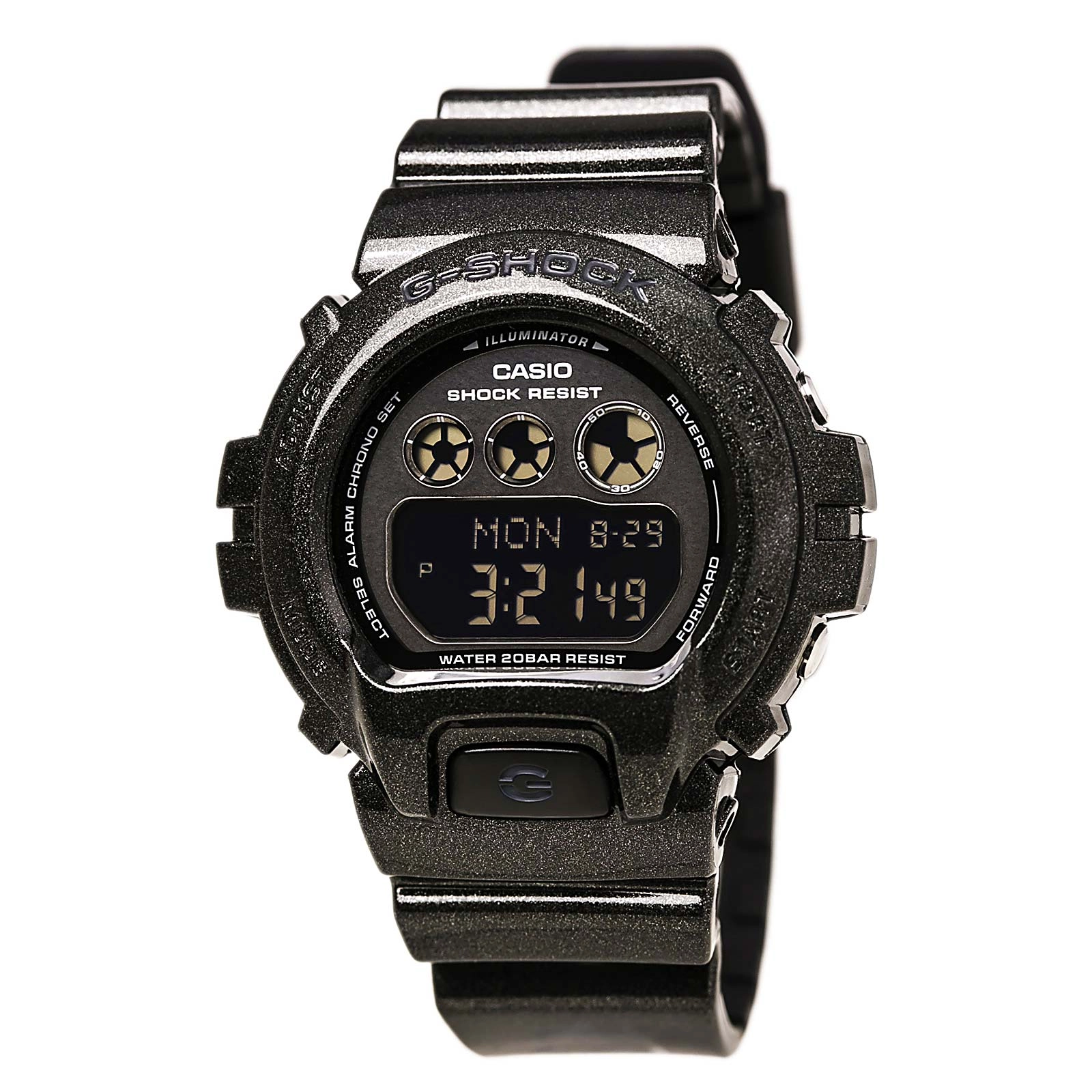 Casio Women's G-Shock S Series Digital Black Dial Black Strap Chrono Alarm Dive Watch | GMDS6900SM-1