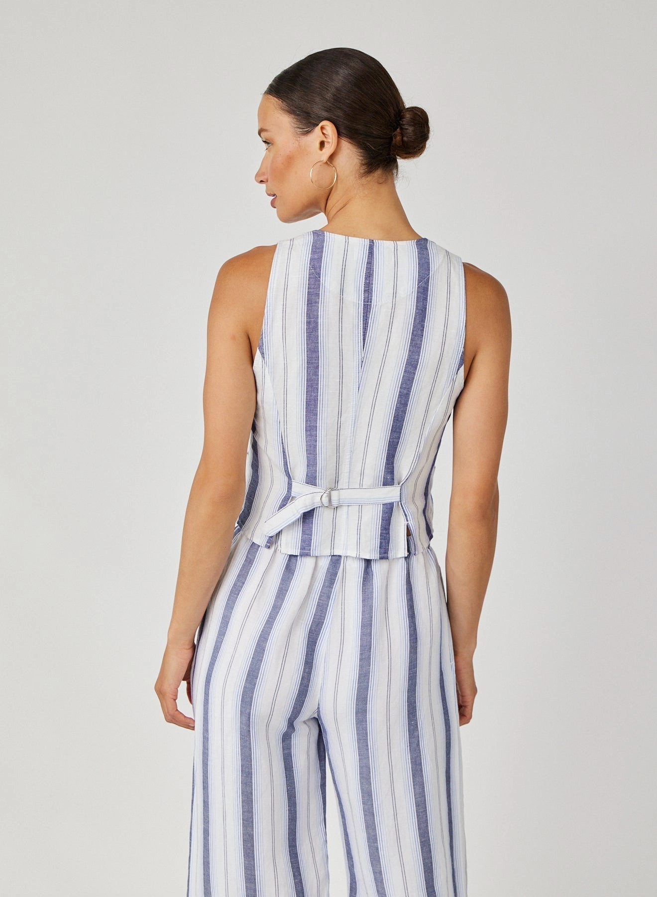 Cinch Back Vest - Coastal Ombre Stripe