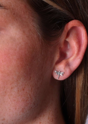 Dragonfly Silver Studs