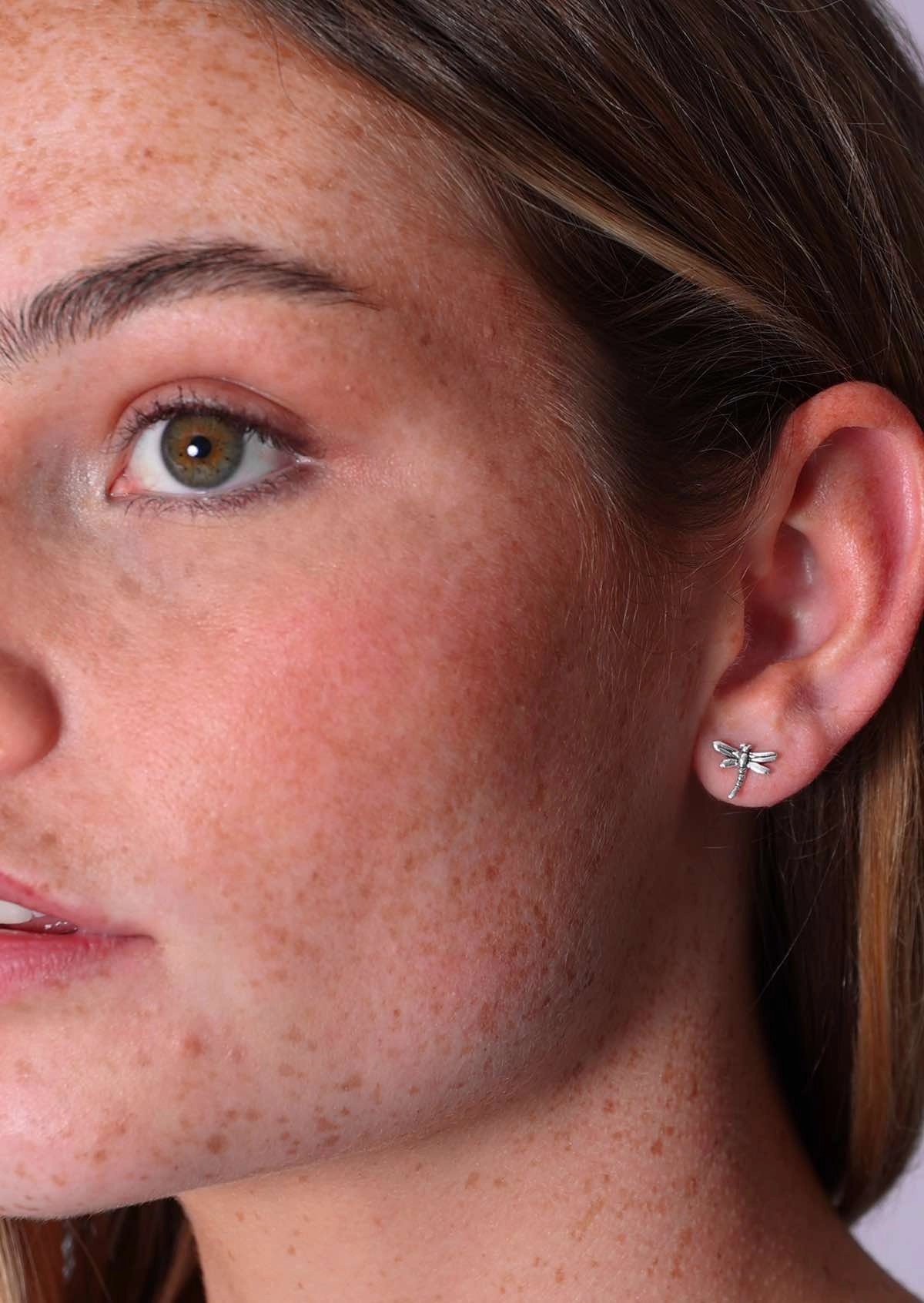 Dragonfly Silver Studs