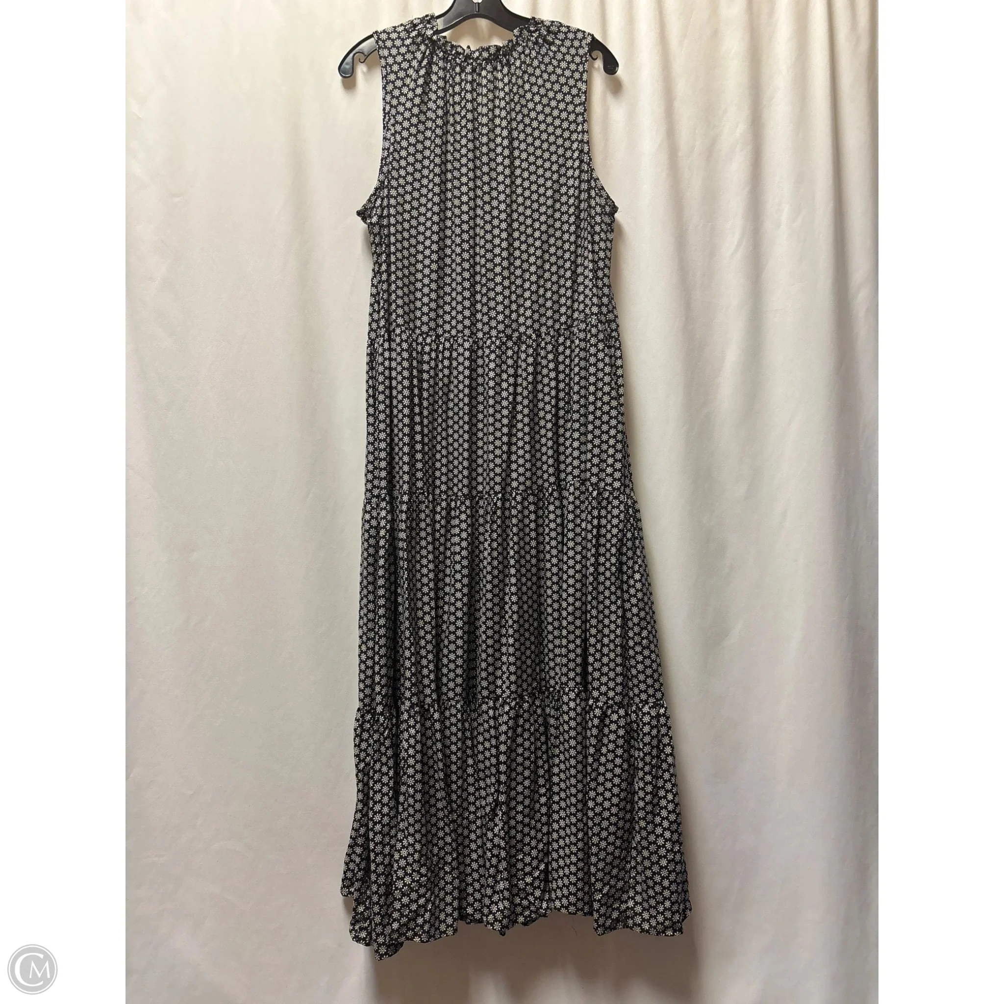 Dress Casual Maxi By Croft And Barrow In Black & White, Size: L