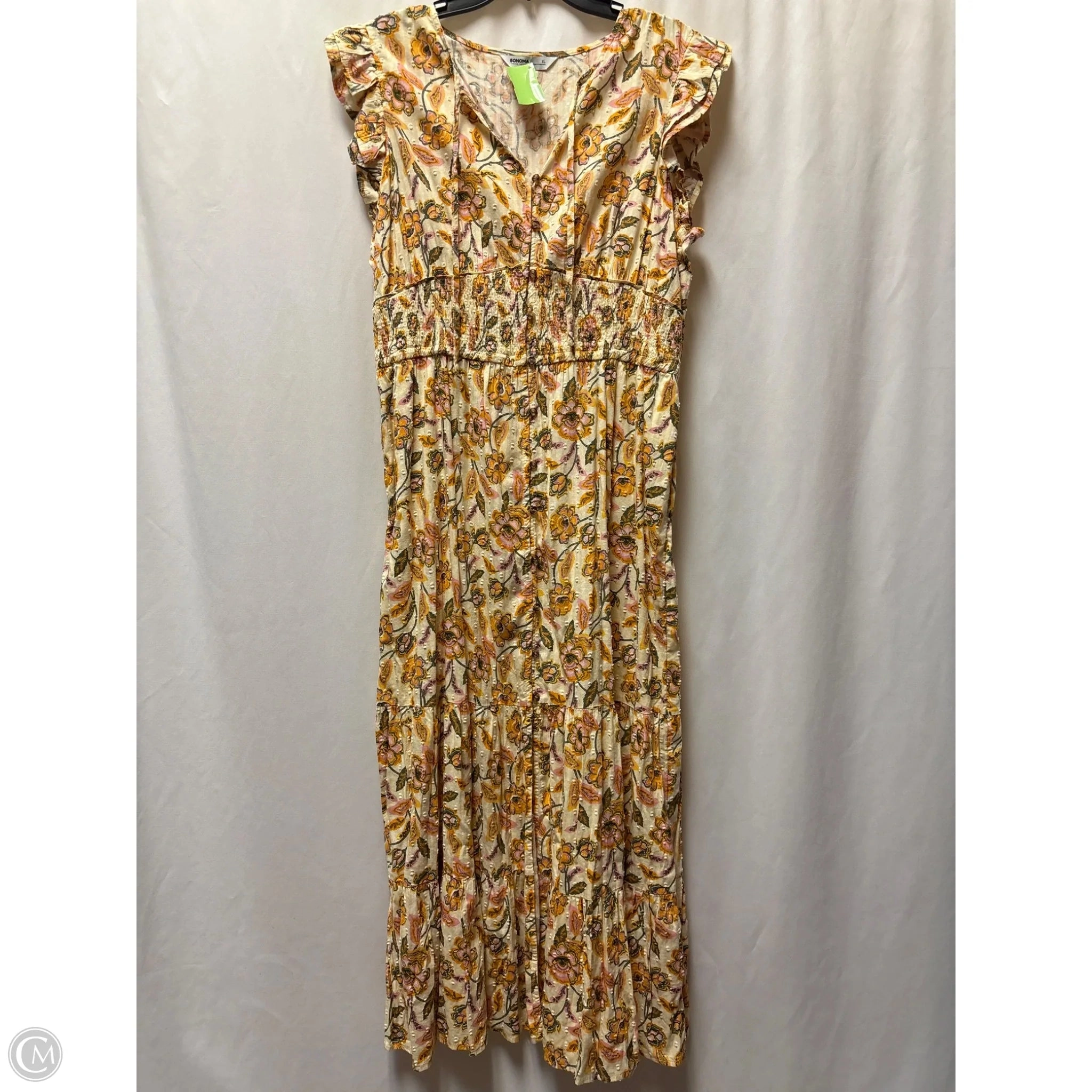 Dress Casual Maxi By Sonoma In Yellow, Size: Xl
