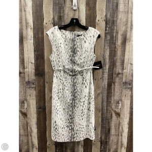 Dress Casual Midi By Ellen Tracy In Grey & White, Size: M