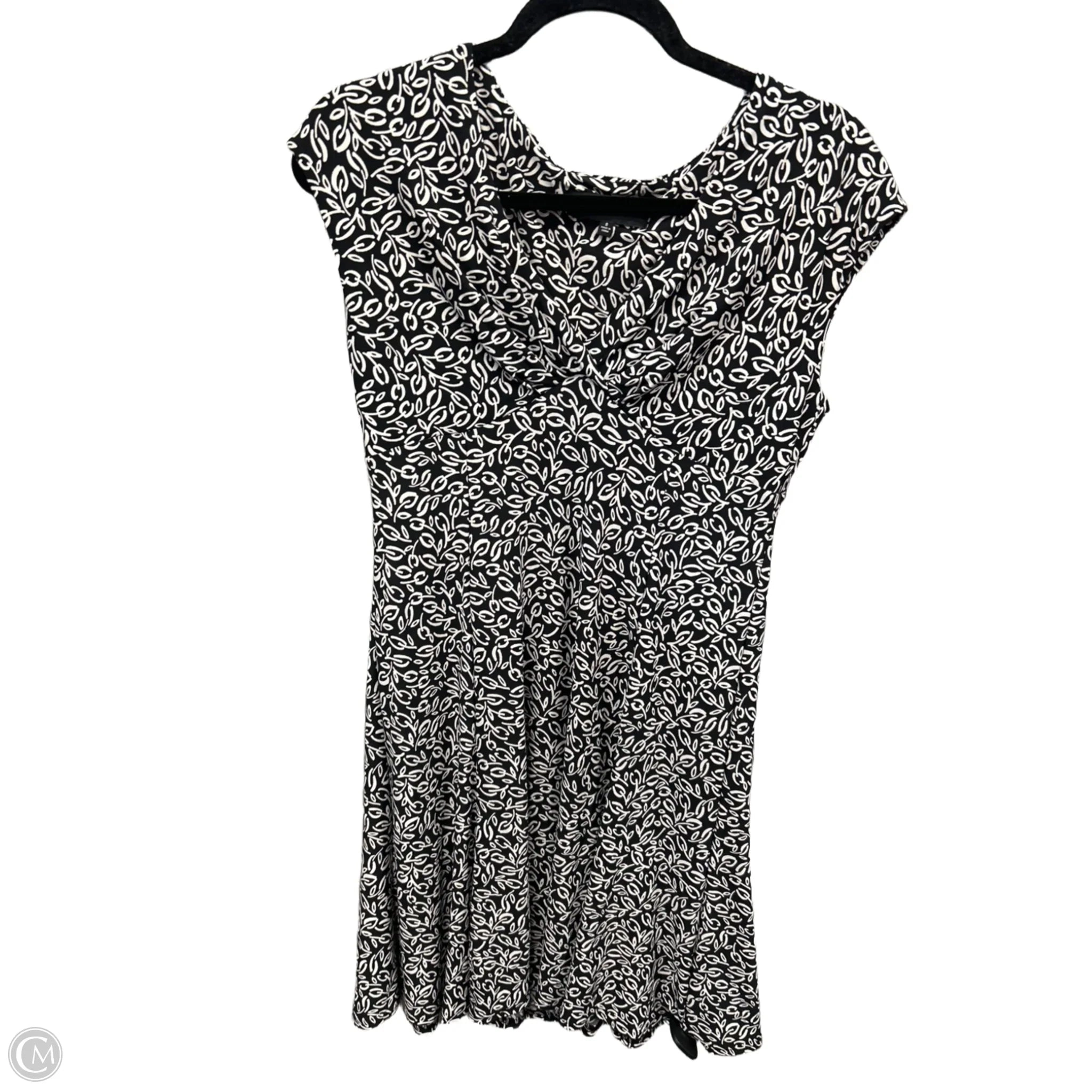 Dress Casual Midi By Jones New York In Black & White, Size: M