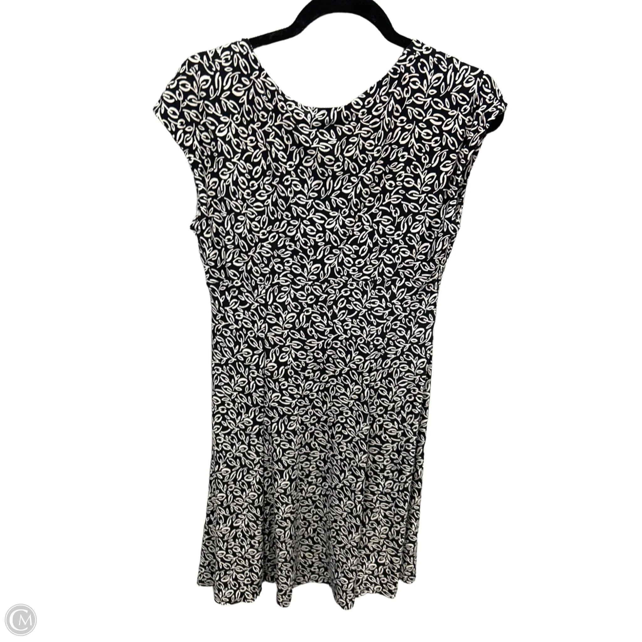 Dress Casual Midi By Jones New York In Black & White, Size: M
