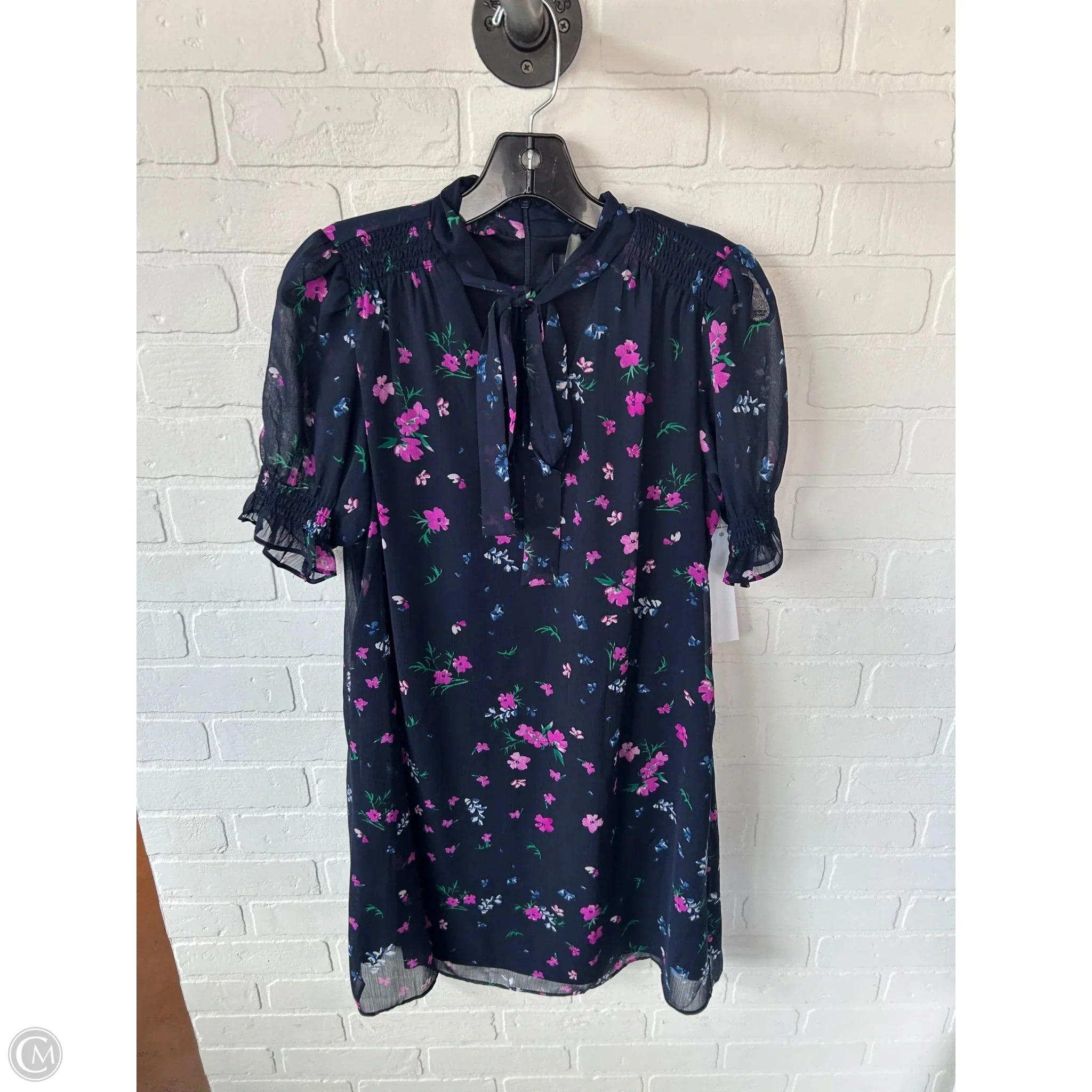 Dress Casual Short By Dkny In Blue & Pink, Size: Mp