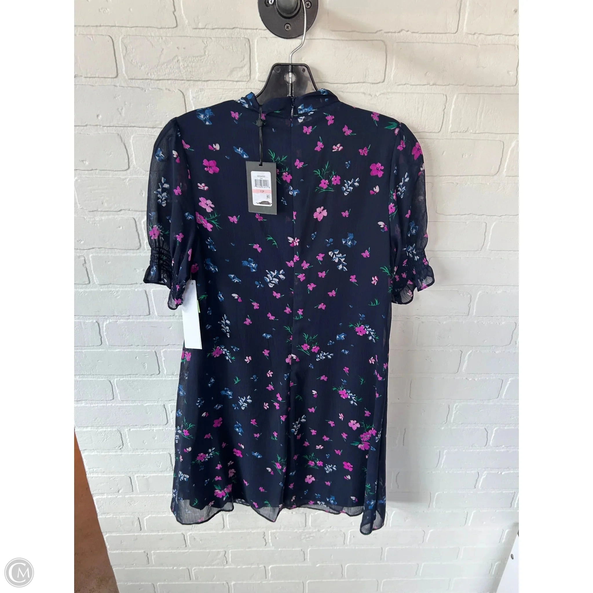 Dress Casual Short By Dkny In Blue & Pink, Size: Mp