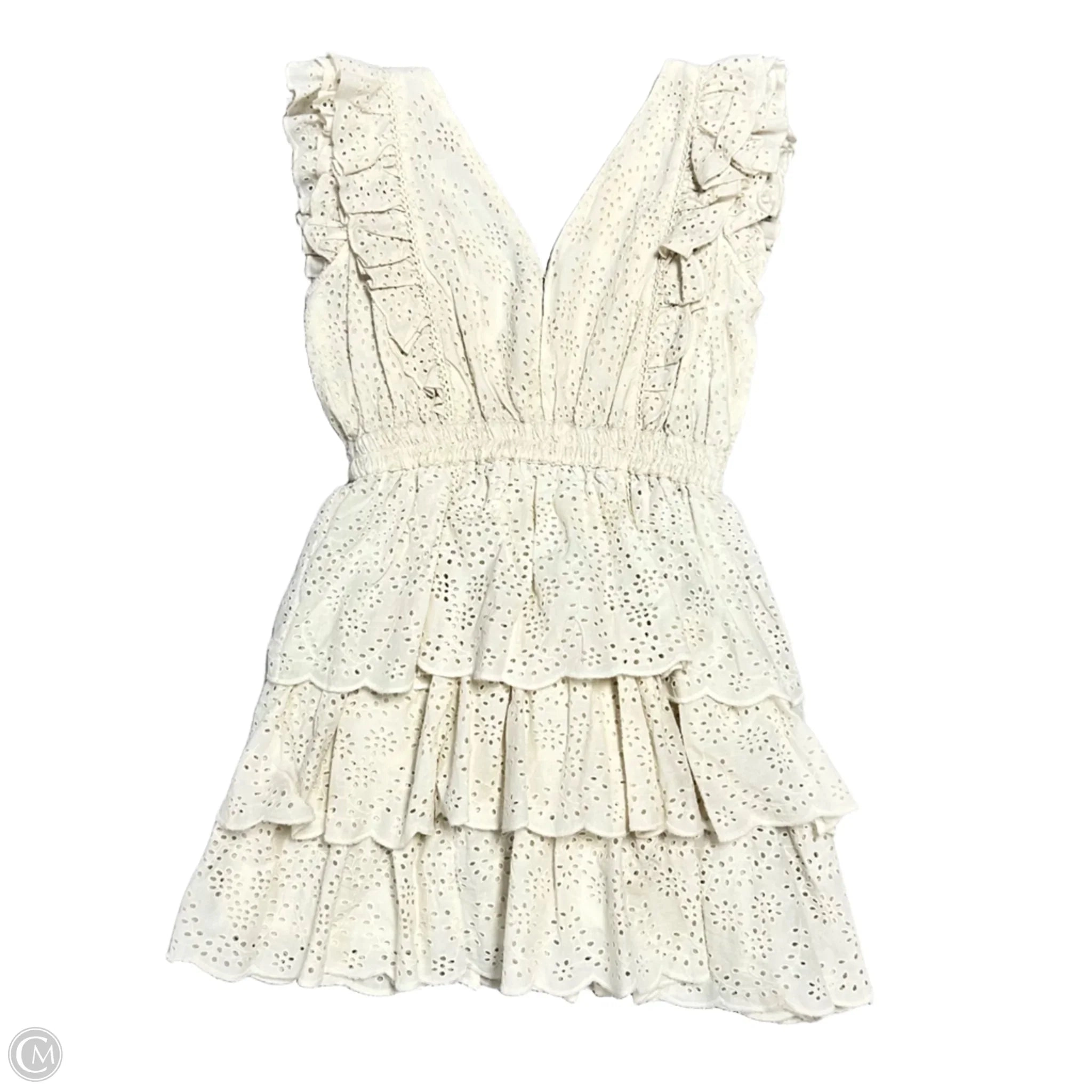 Dress Casual Short By Love The Label In Ivory, Size: M