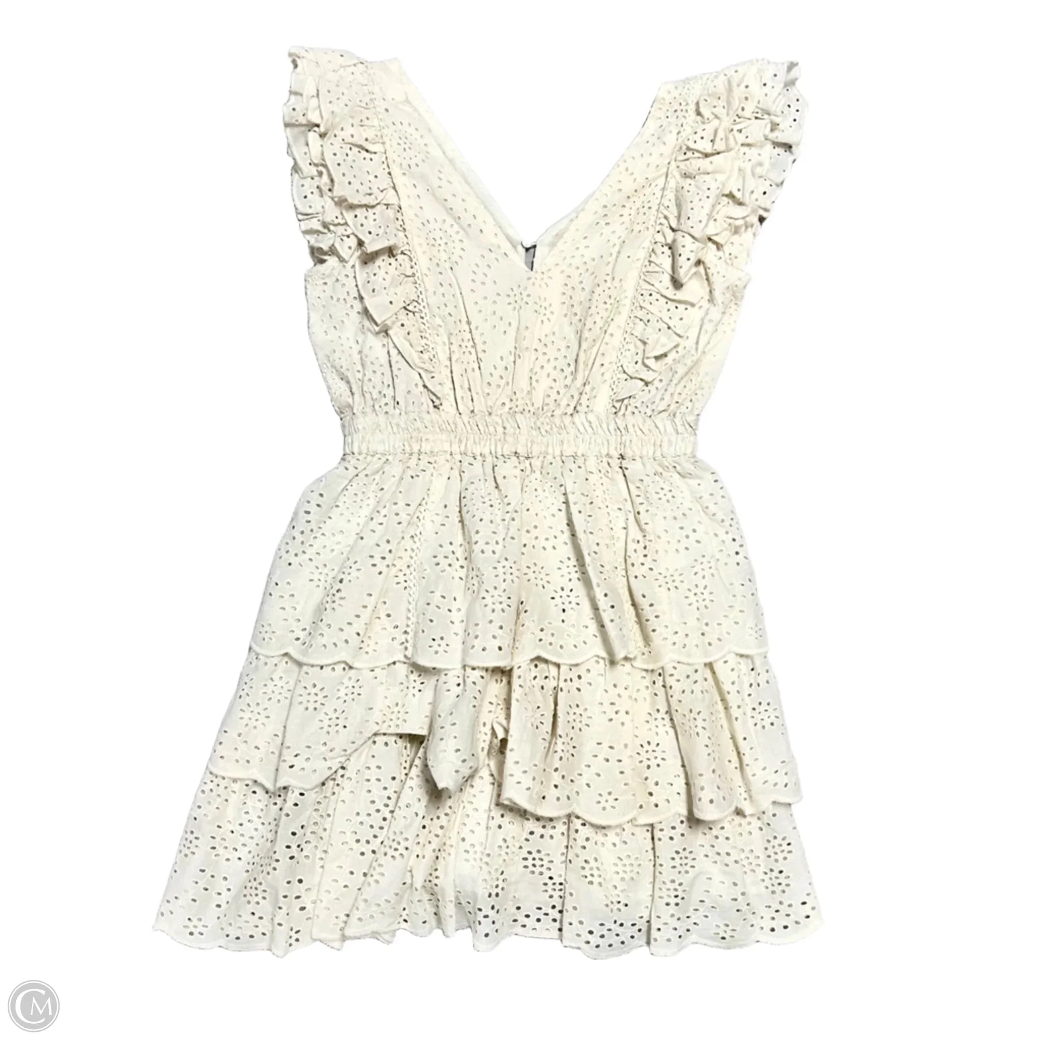 Dress Casual Short By Love The Label In Ivory, Size: M