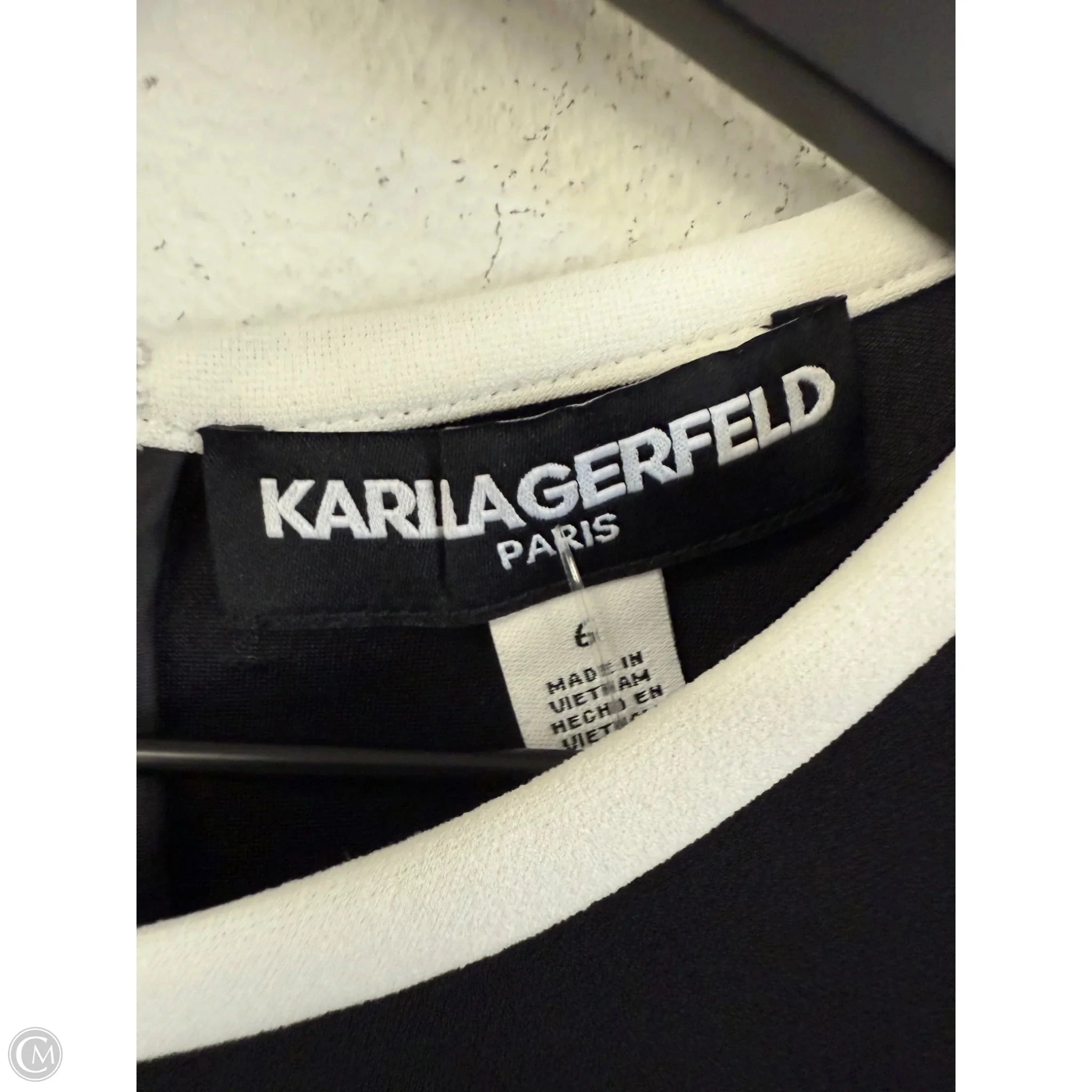 Dress Designer By Karl Lagerfeld In Black & White, Size: 6