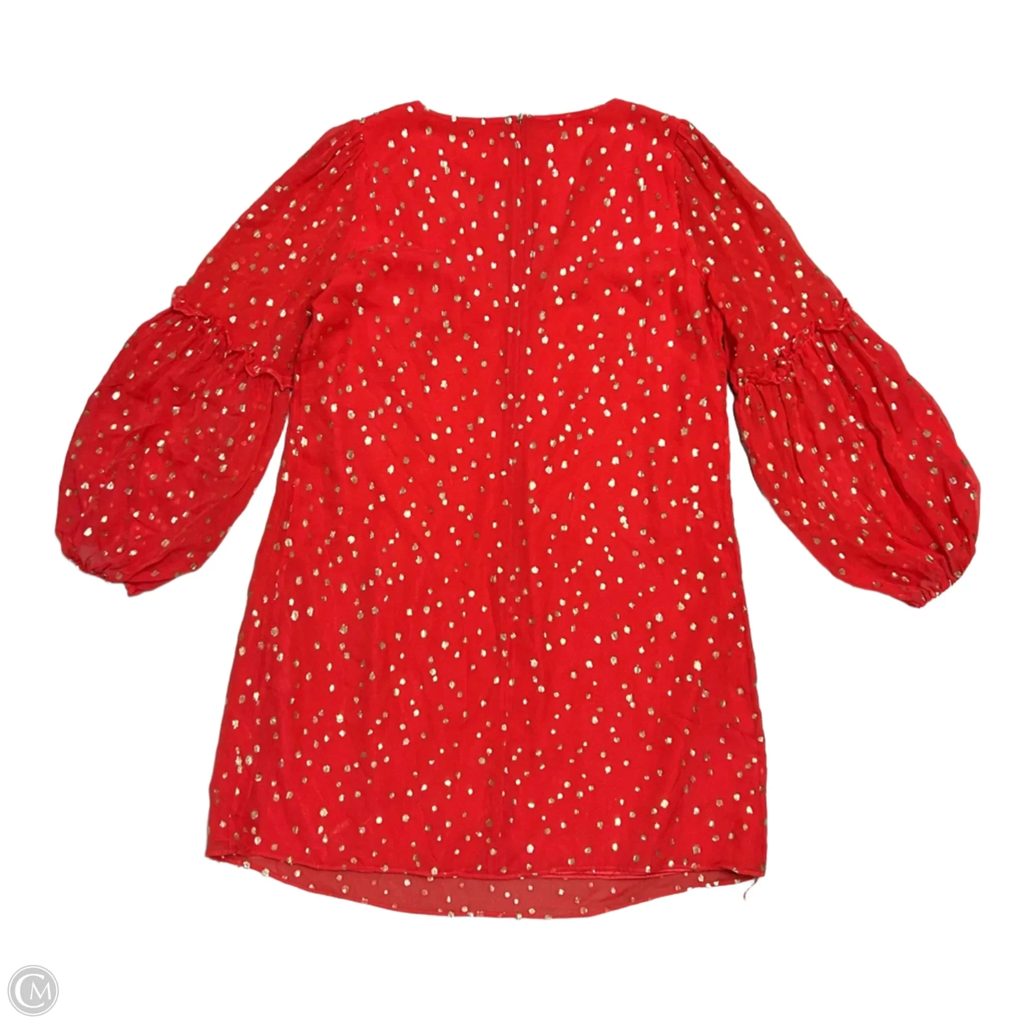 Dress Designer By Lilly Pulitzer In Gold & Red, Size: L