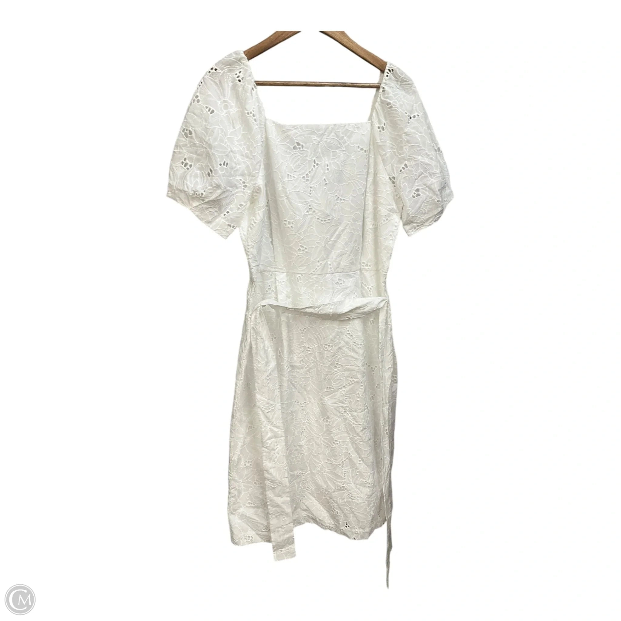 Dress Party Midi By Ann Taylor In White, Size: L