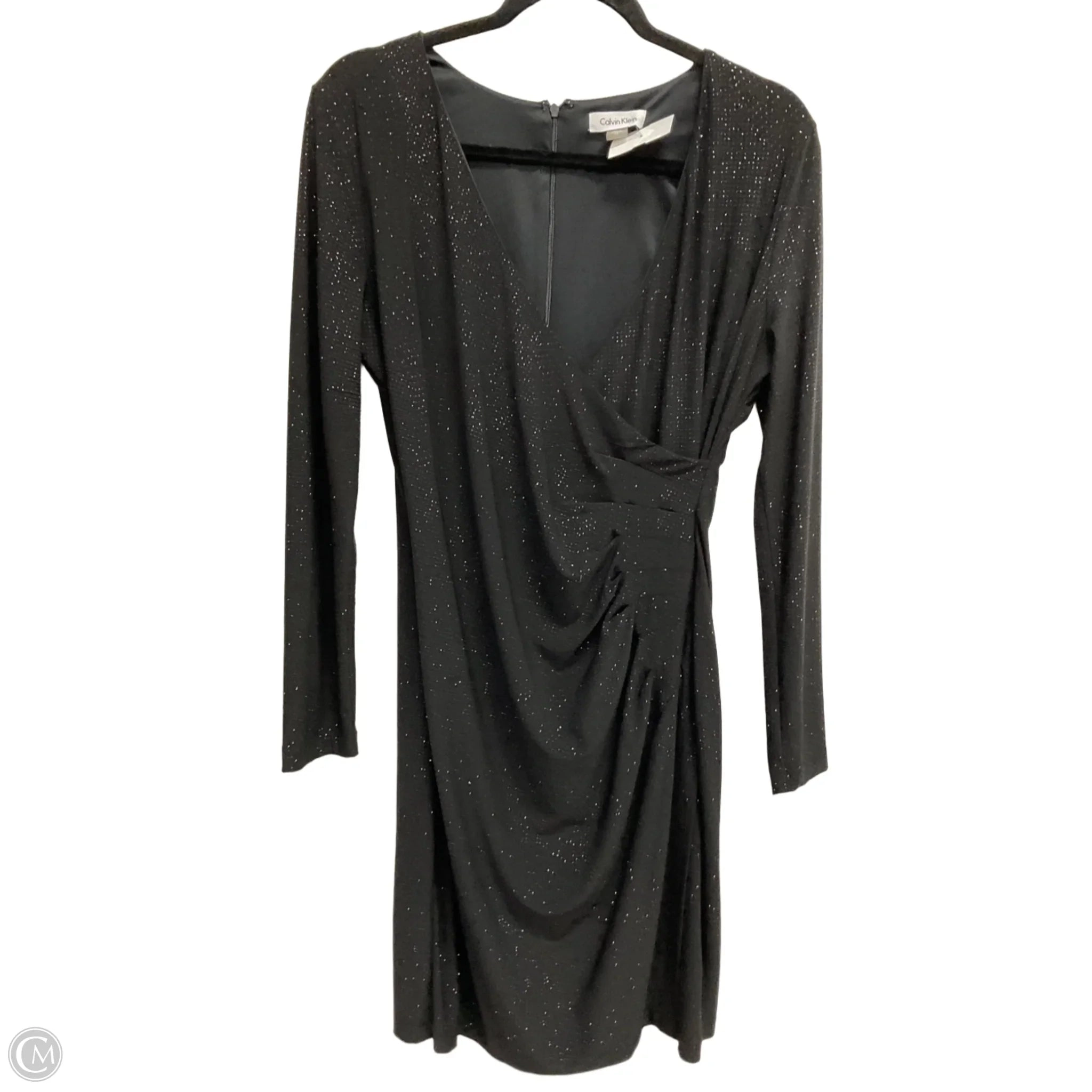 Dress Party Midi By Calvin Klein In Black, Size: L