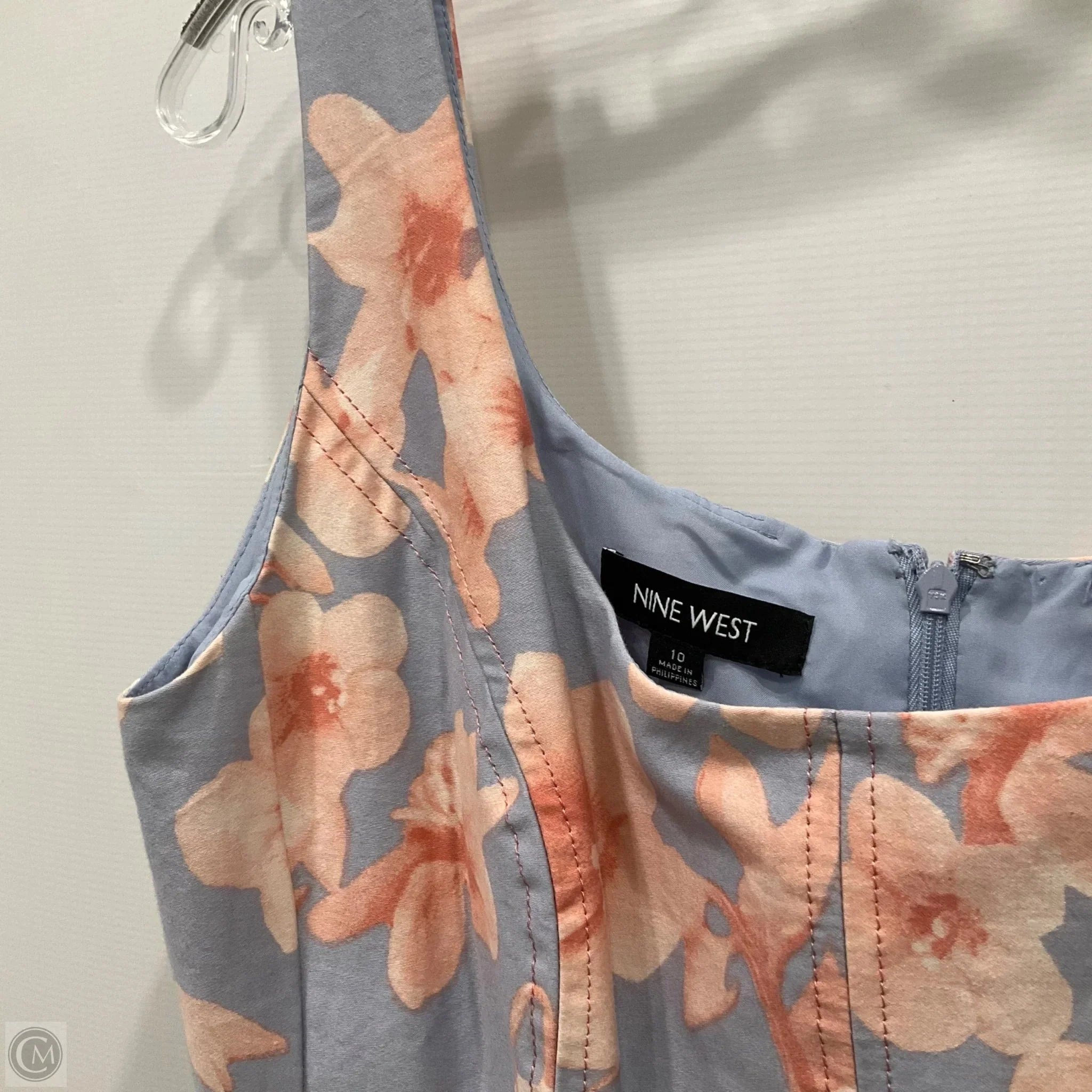 Dress Party Short By Nine West In Blue & Pink, Size: 10