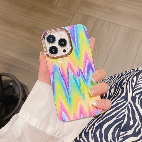 For iPhone 11 Glitter Powder Electroplating Color Marble Shockproof Phone Case