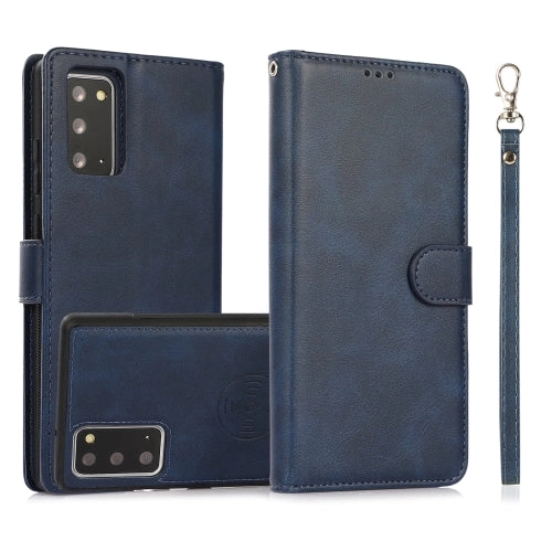 For Samsung Galaxy Note20 Calf Texture 2 in 1 Detachable Magnetic Back Cover Horizontal Flip