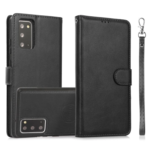 For Samsung Galaxy Note20 Calf Texture 2 in 1 Detachable Magnetic Back Cover Horizontal Flip