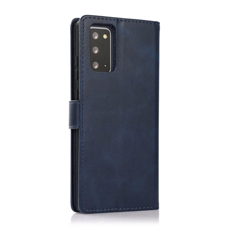 For Samsung Galaxy Note20 Calf Texture 2 in 1 Detachable Magnetic Back Cover Horizontal Flip