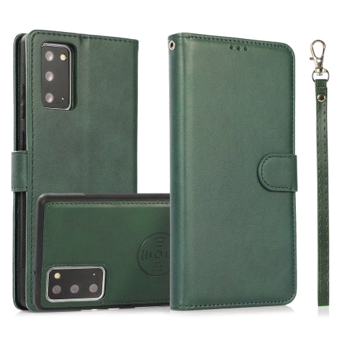 For Samsung Galaxy Note20 Calf Texture 2 in 1 Detachable Magnetic Back Cover Horizontal Flip