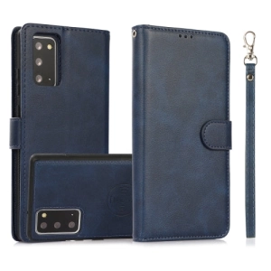 For Samsung Galaxy Note20 Calf Texture 2 in 1 Detachable Magnetic Back Cover Horizontal Flip