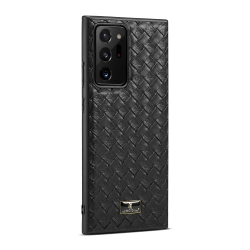 For Samsung Galaxy Note20 Fierre Shann Leather Texture Phone Back Cover Case(Ox Tendon
