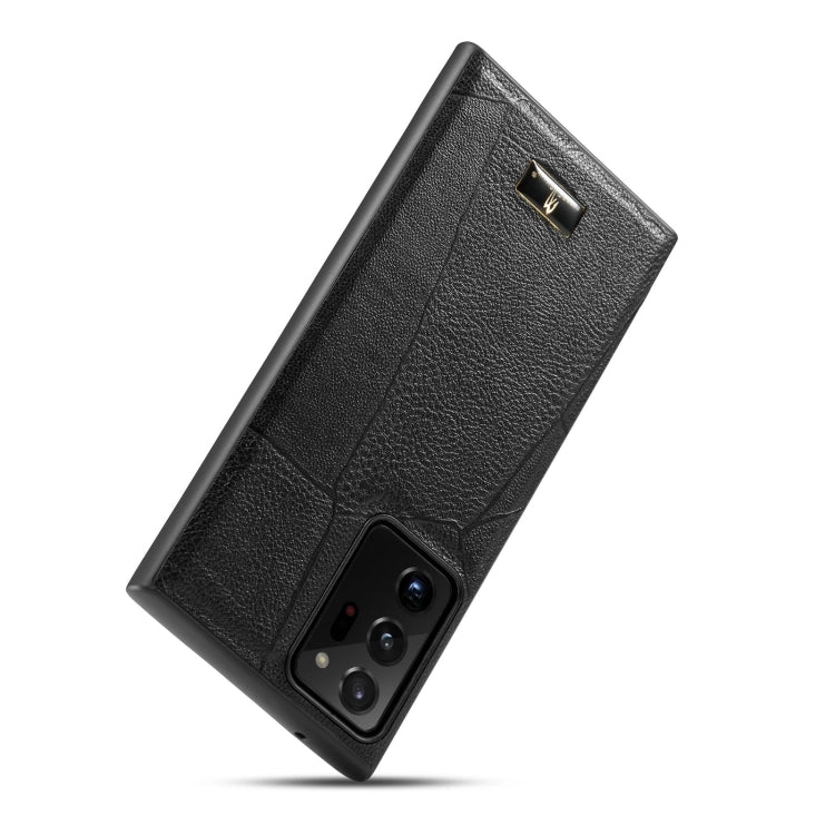 For Samsung Galaxy Note20 Fierre Shann Leather Texture Phone Back Cover Case(Ox Tendon