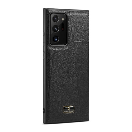 For Samsung Galaxy Note20 Fierre Shann Leather Texture Phone Back Cover Case(Ox Tendon