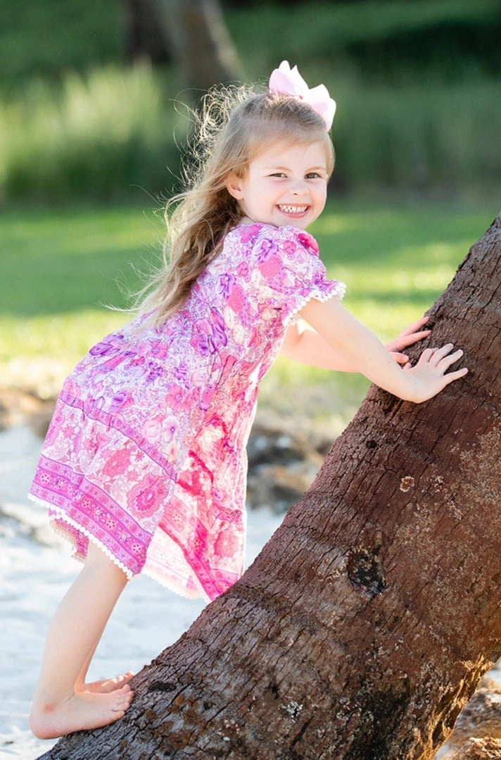 Girl's Annie Dress / Bengal Rose