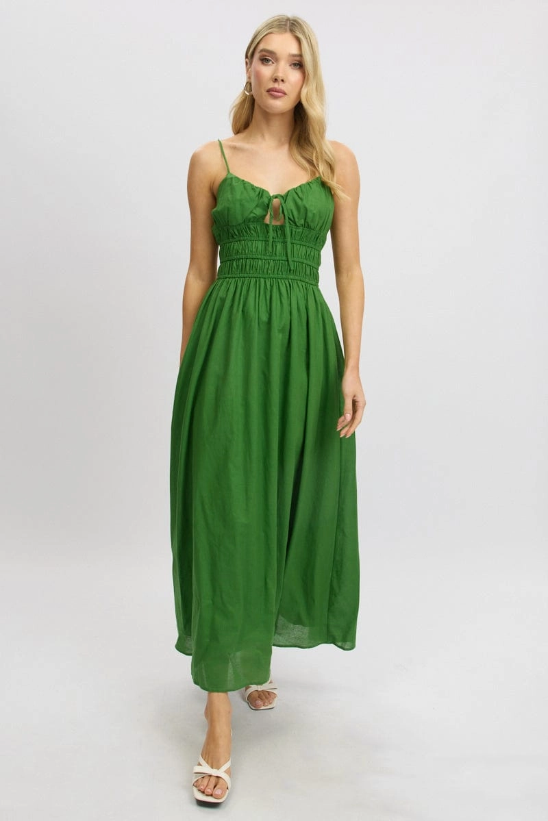 Green Maxi Dress Strappy