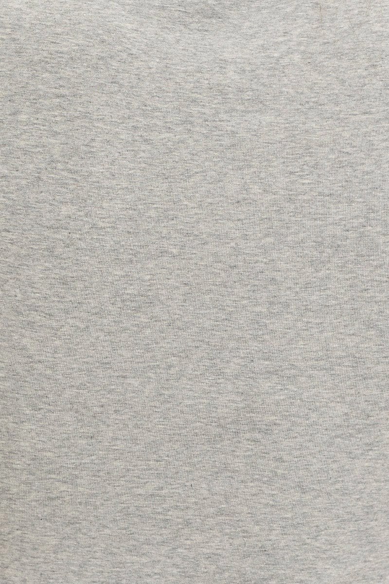 Grey Dress Short Sleeve Crew Neck