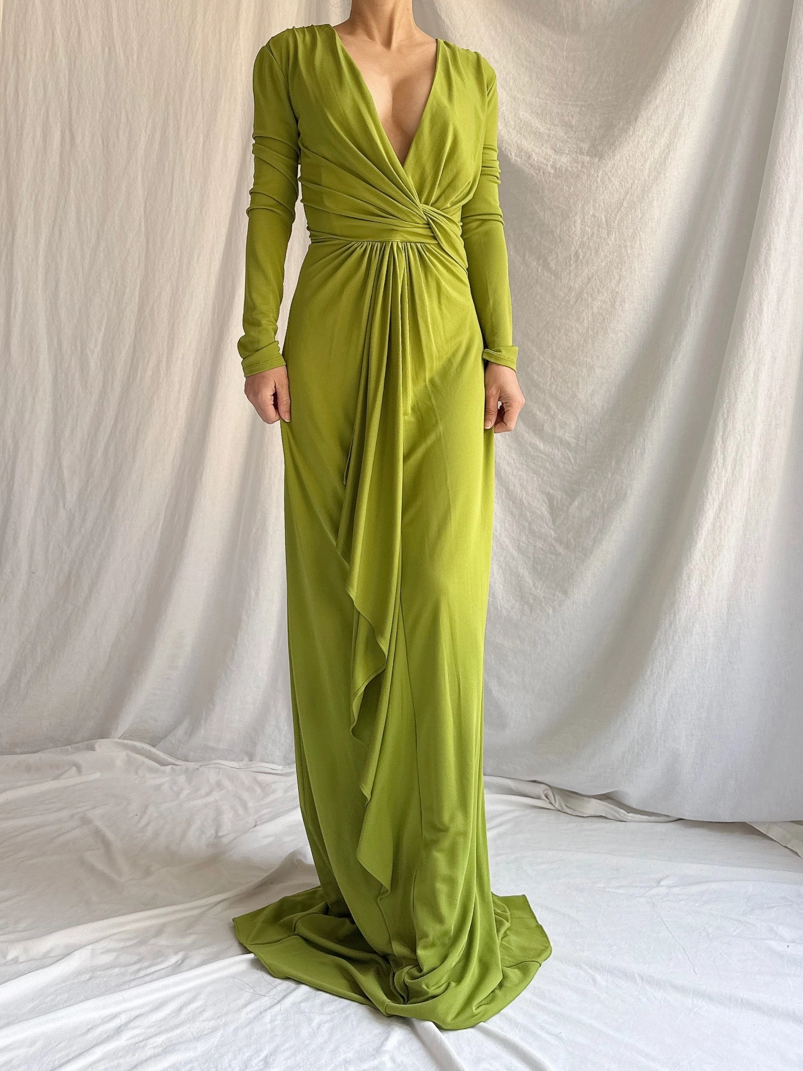 Halston Jersey Gown - M